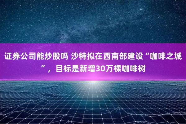 证券公司能炒股吗 沙特拟在西南部建设“咖啡之城”，目标是新增30万棵咖啡树